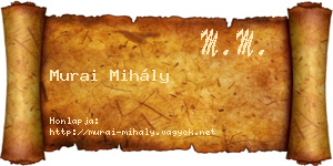 Murai Mihály névjegykártya