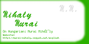 mihaly murai business card